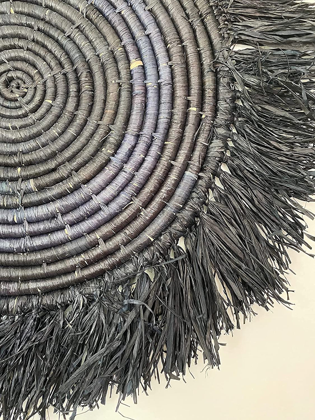 Raffia Fringed Sweet Grass Wall Hanging 23"