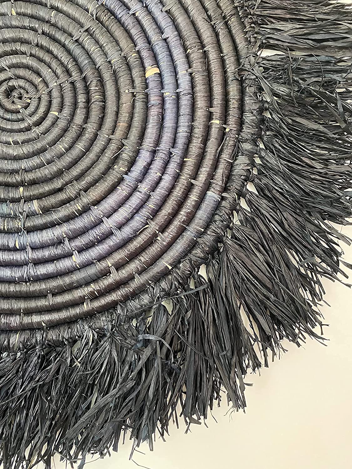 Raffia Fringed Sweet Grass Wall Hanging 23"