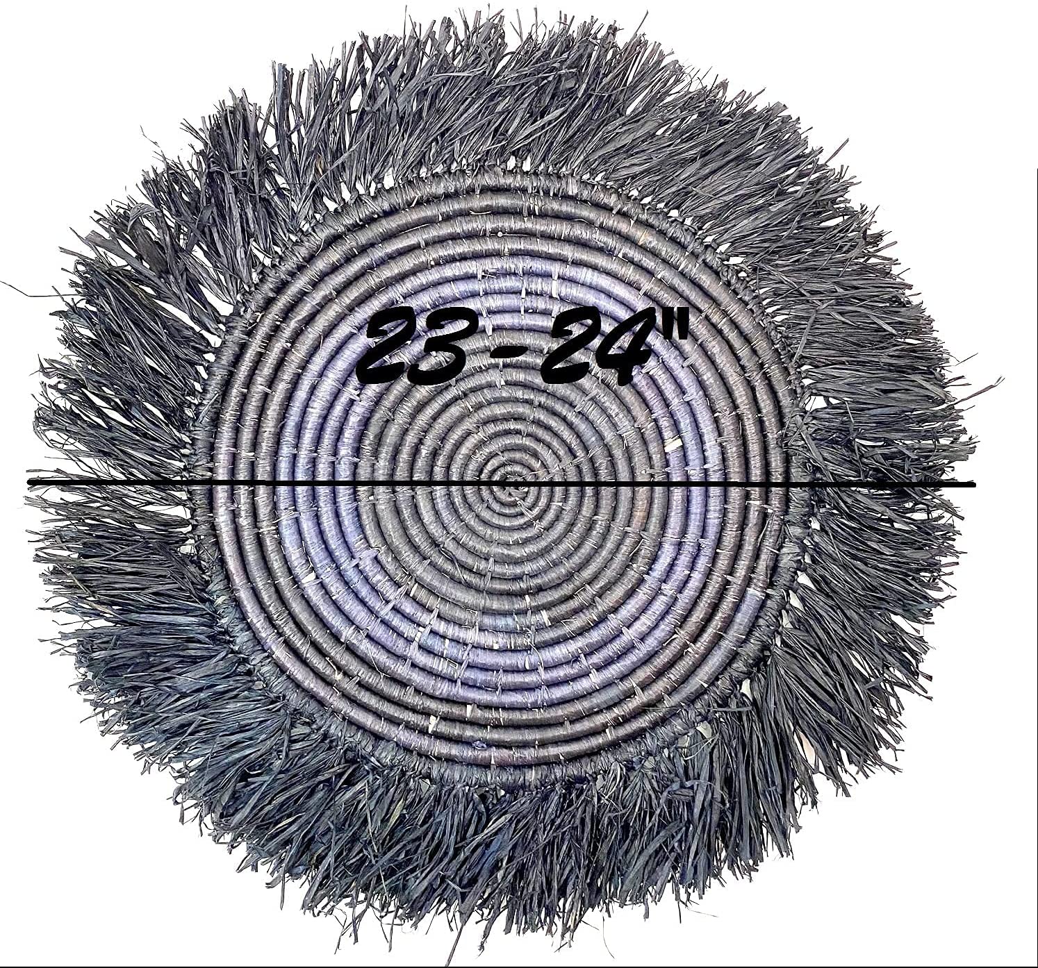 Raffia Fringed Sweet Grass Wall Hanging 23"