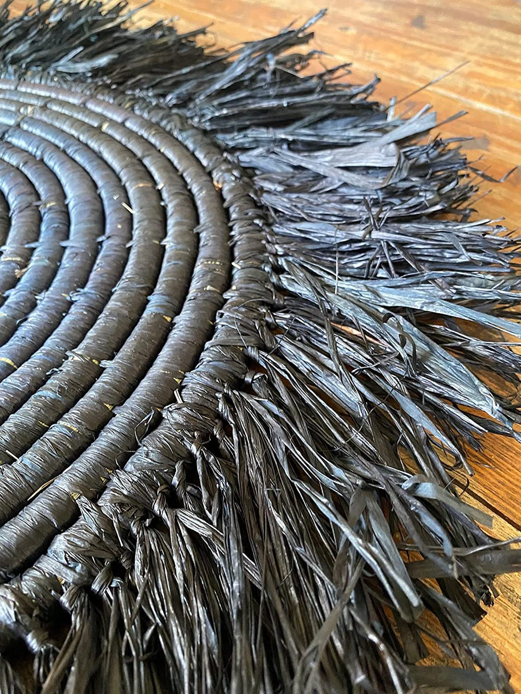Raffia Fringed Sweet Grass Wall Hanging 23"