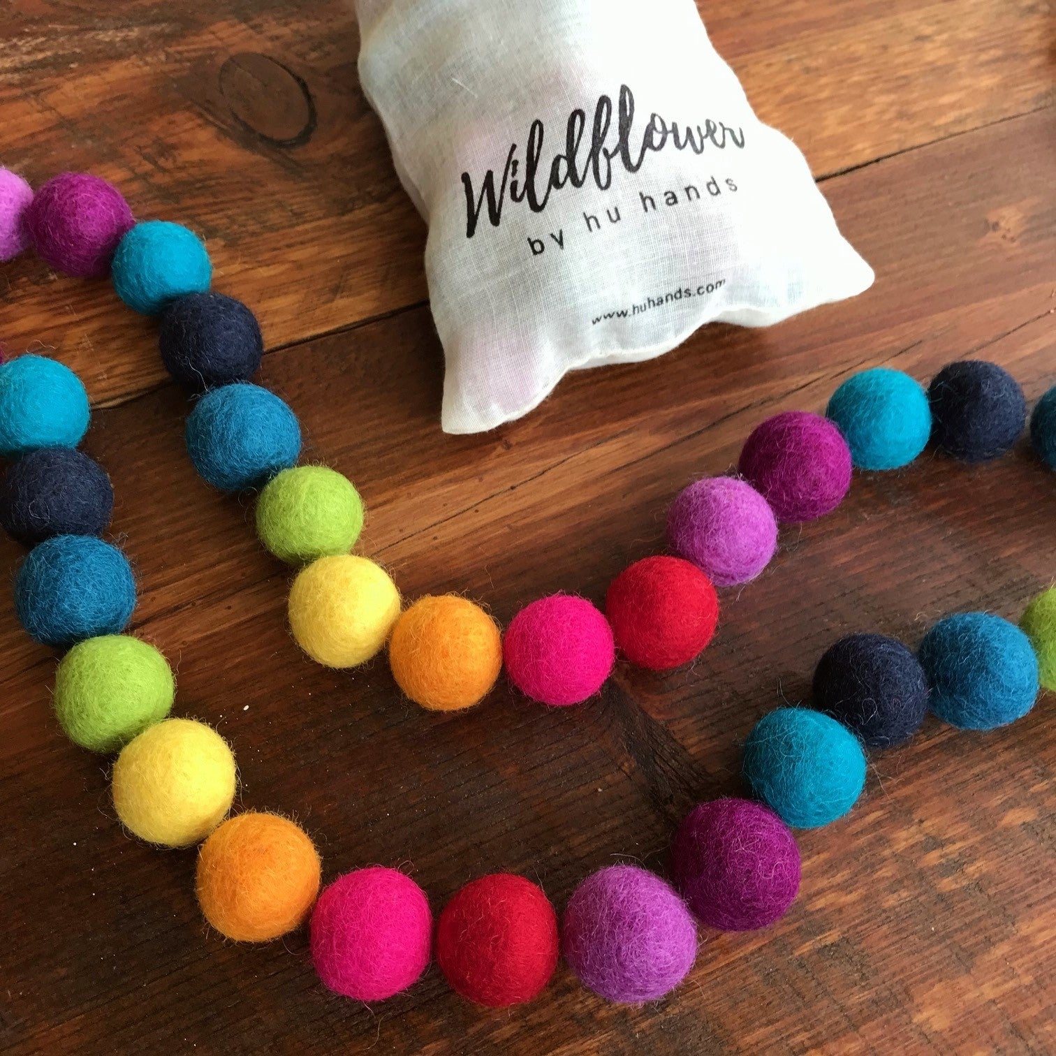 Rainbow Party Wool Felt Balls for Crafts & Sensory Play (50 Pack)