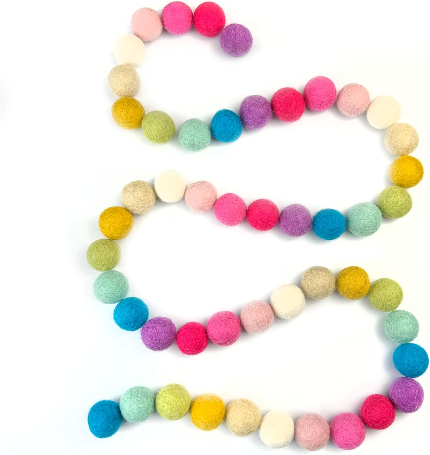 Unicorn Princess Wool Felt Balls for Crafts & Sensory Play (50 Pack)