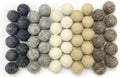 Weathered Grey Wool Felt Balls for Crafts & Sensory Play (50 Pack)