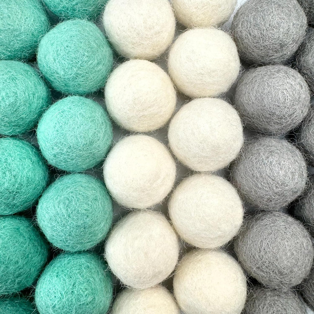 Raindrop Wool Felt Balls for Crafts & Sensory Play (50 Pack)