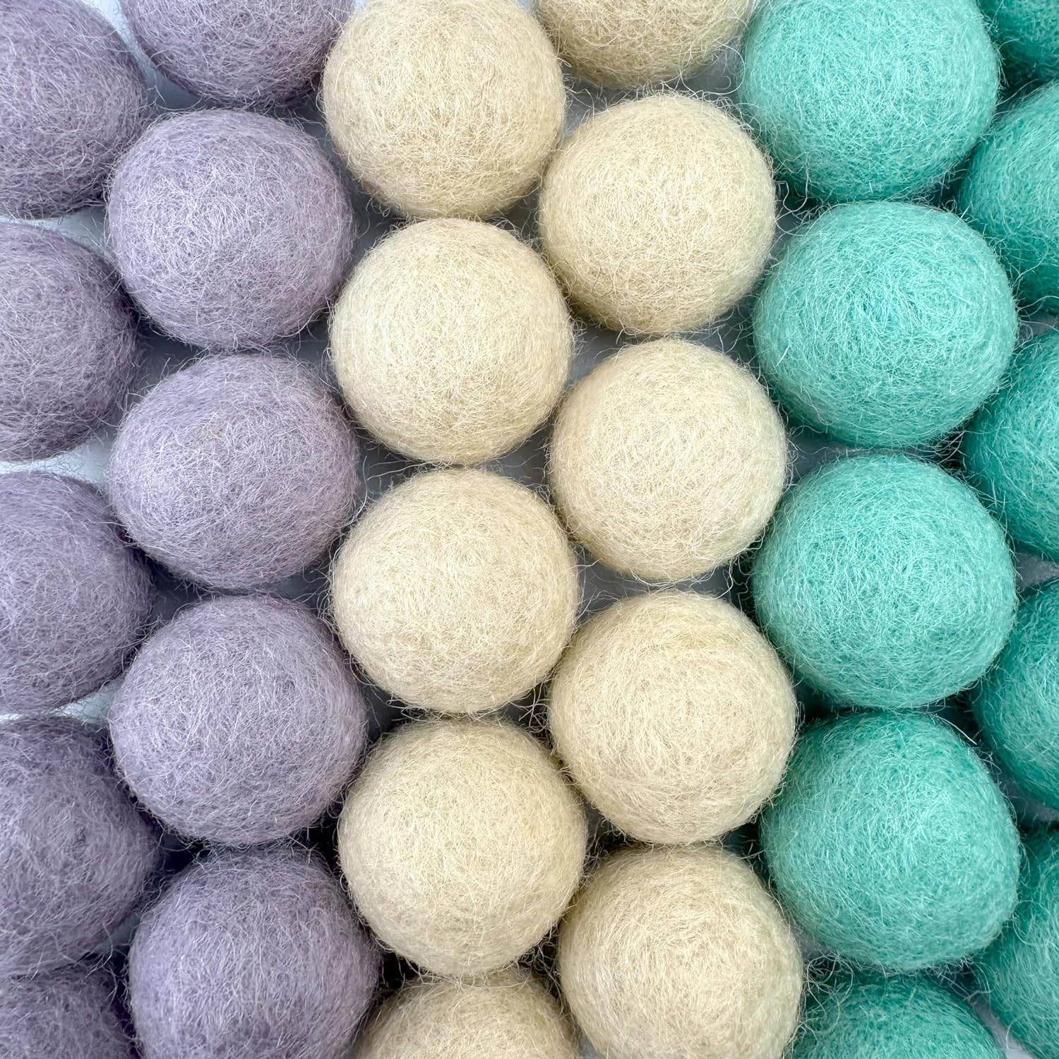 Raindrop Wool Felt Balls for Crafts & Sensory Play (50 Pack)
