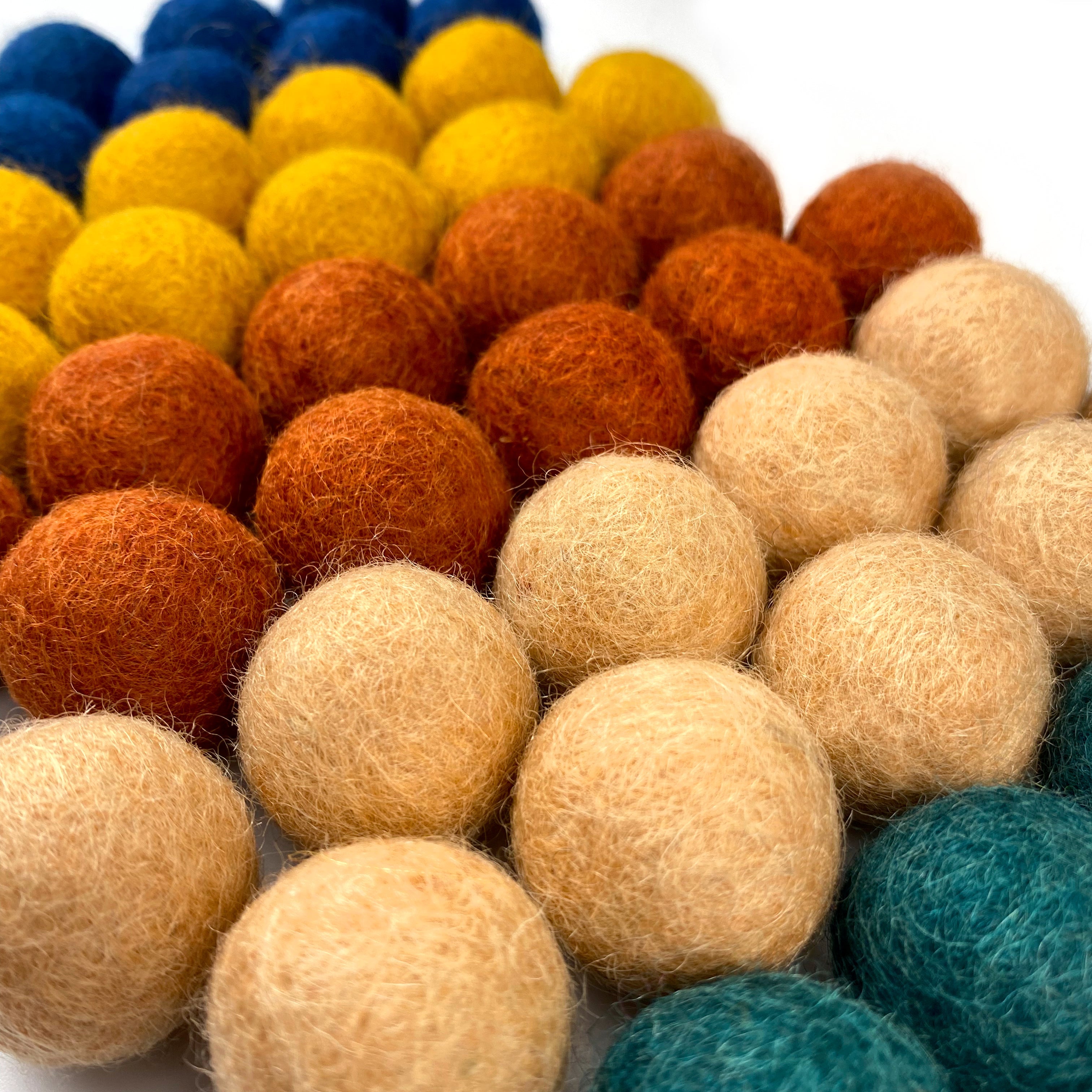 Woodland Adventure Wool Felt Balls for Crafts & Sensory Play (50 Pack)