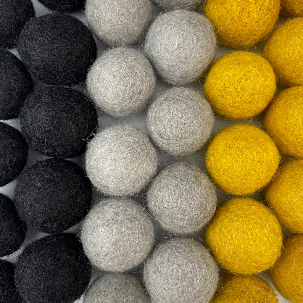 MidnightGlam Wool Felt Balls for Crafts & Sensory Play (50 Pack)