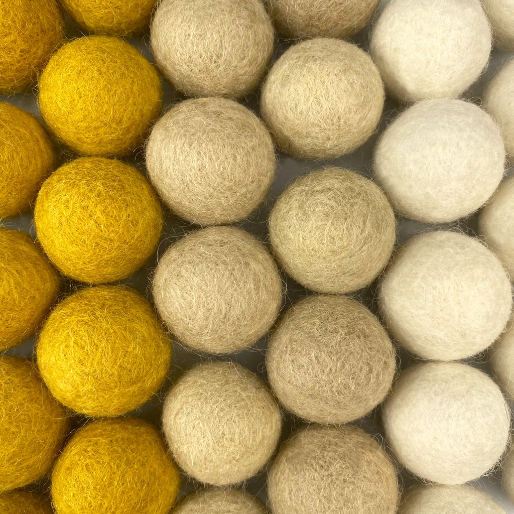 MidnightGlam Wool Felt Balls for Crafts & Sensory Play (50 Pack)