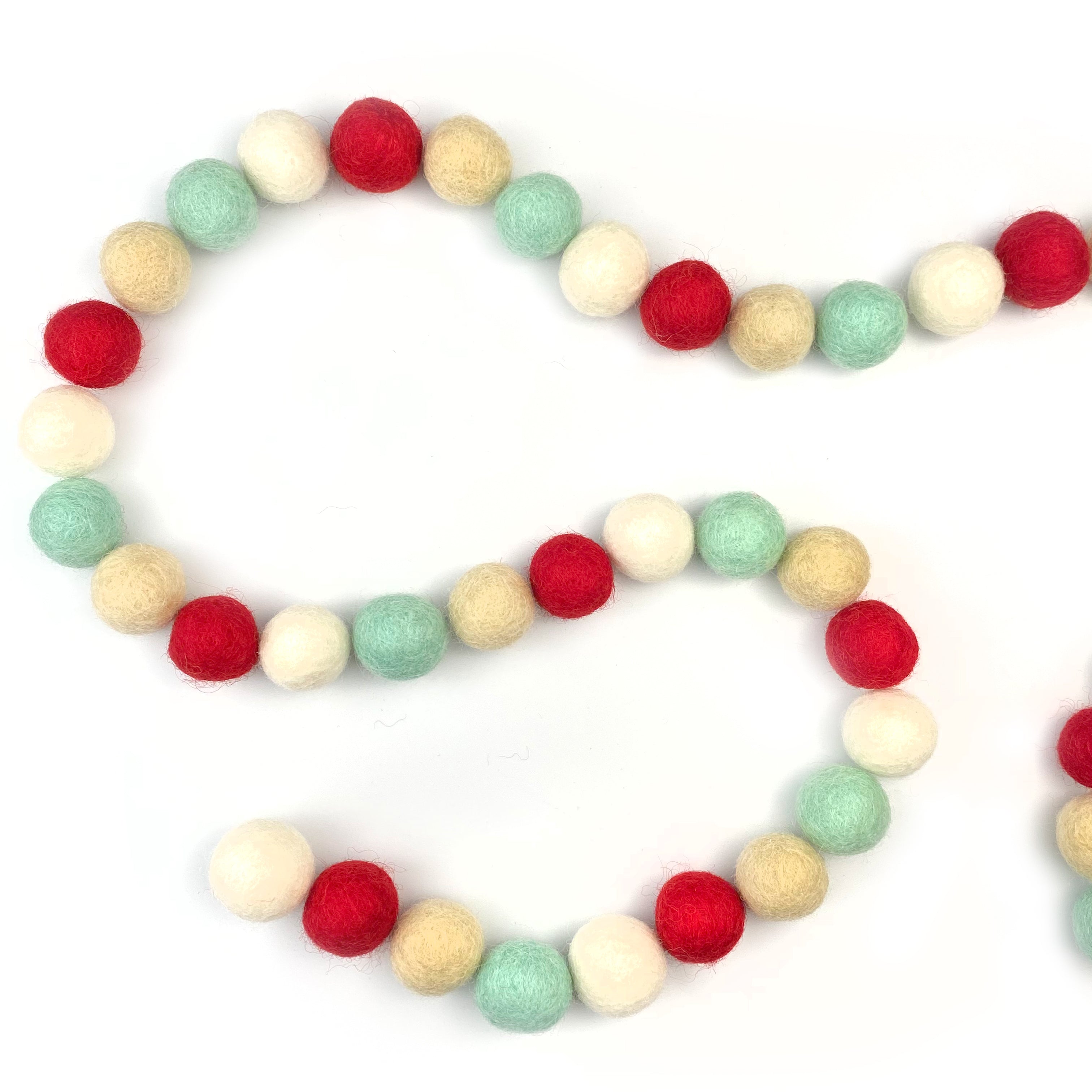 Christmas Cheer Wool Felt Balls for Crafts & Sensory Play (50 Pack)