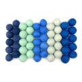 The Blues Wool Felt Balls for Crafts & Sensory Play (50 Pack)