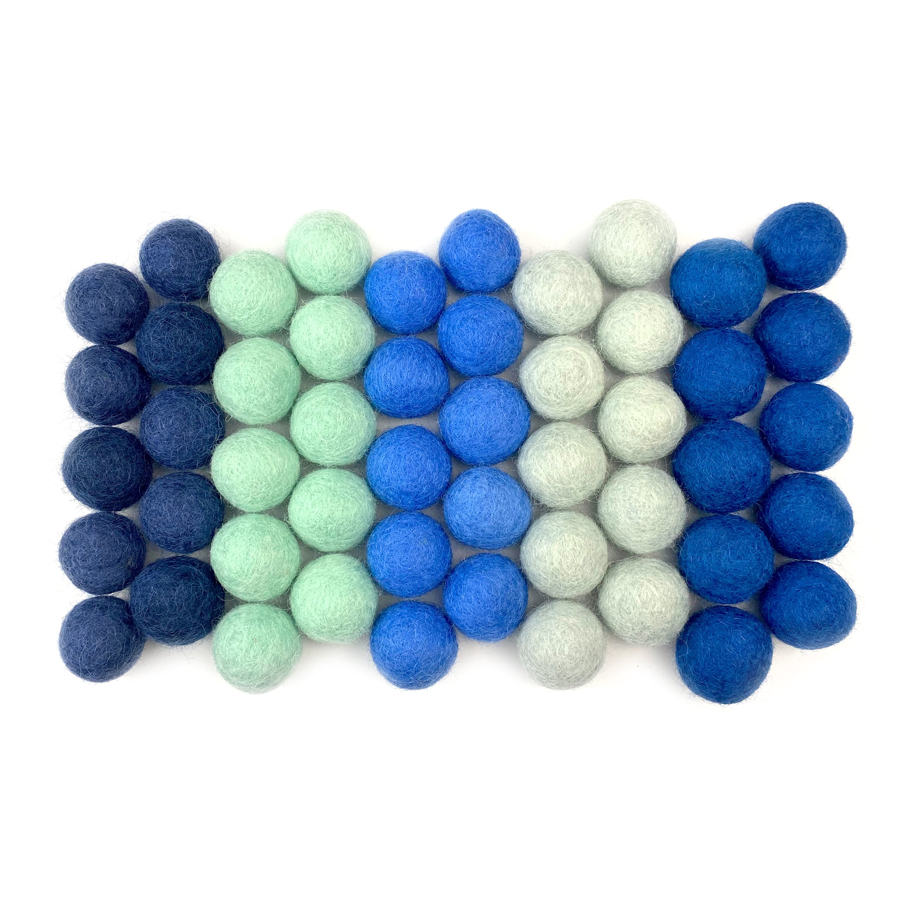 The Blues Wool Felt Balls for Crafts & Sensory Play (50 Pack)