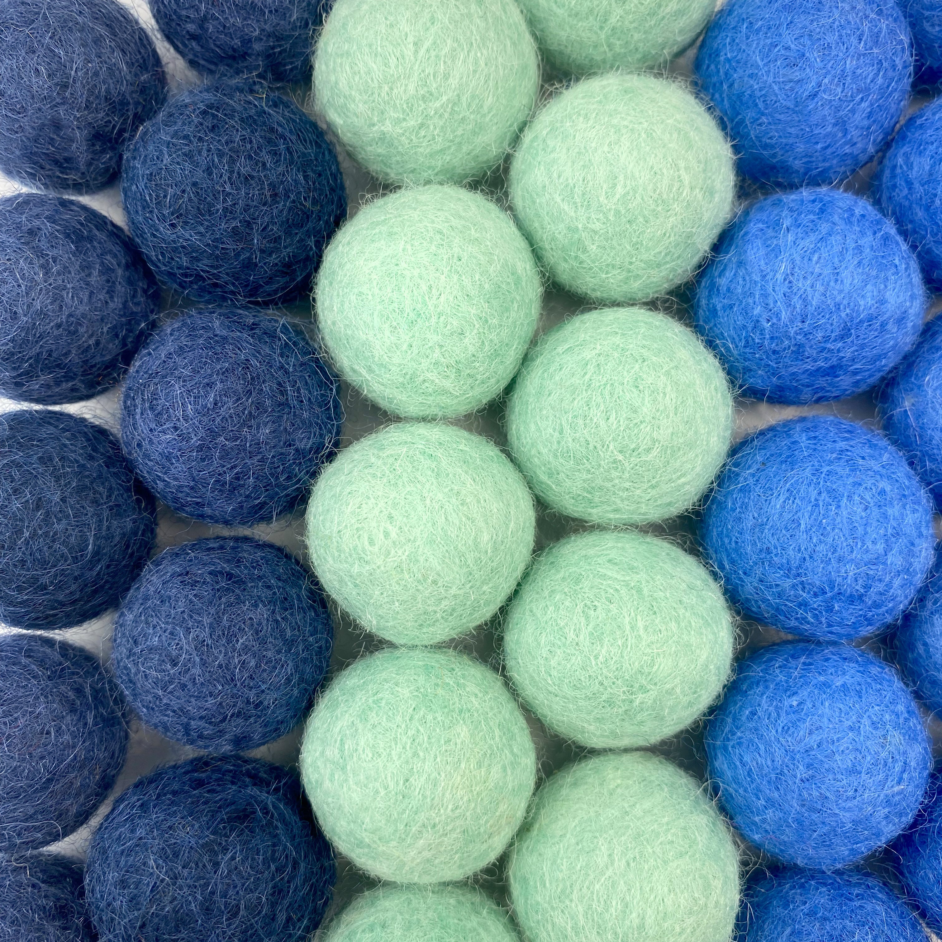 The Blues Wool Felt Balls for Crafts & Sensory Play (50 Pack)