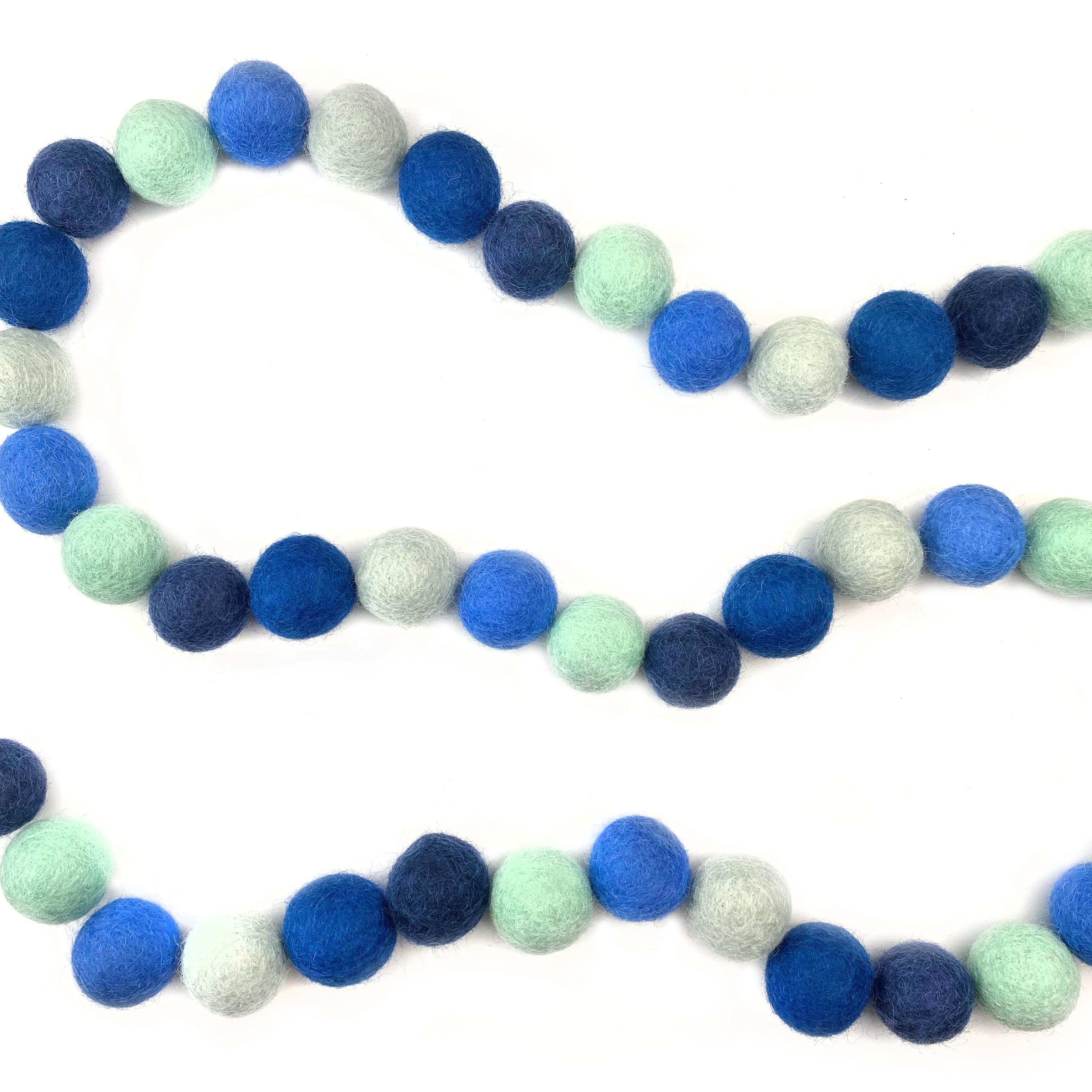 The Blues Wool Felt Balls for Crafts & Sensory Play (50 Pack)