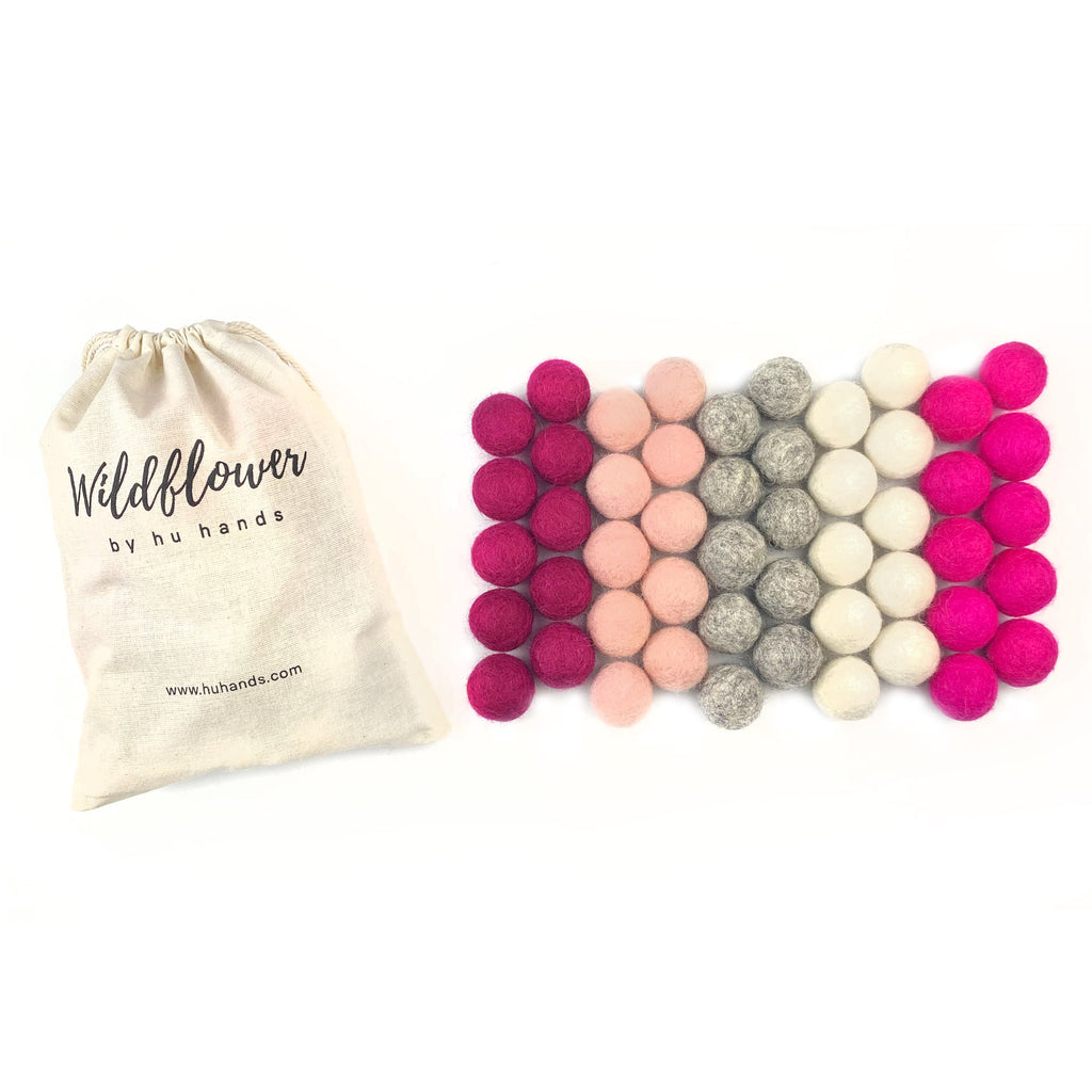 Cozy Love Wool Felt Balls for Crafts & Sensory Play (50 Pack)
