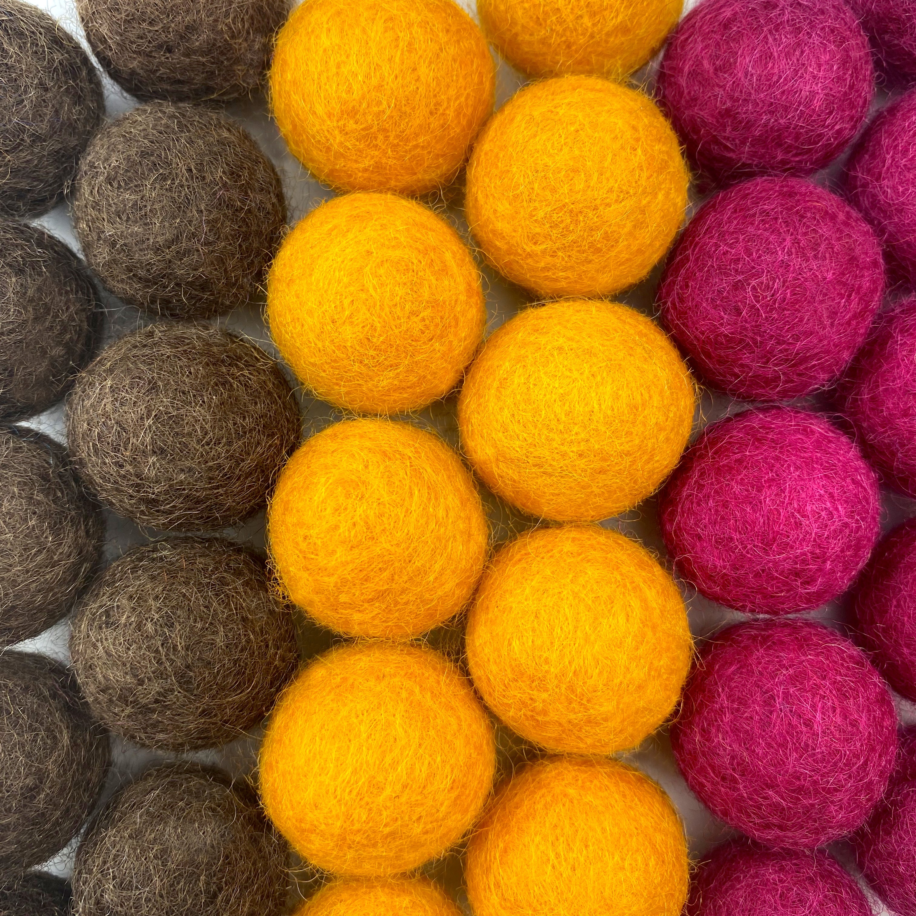 Happy Harvest Wool Felt Balls for Crafts & Sensory Play (50 Pack)