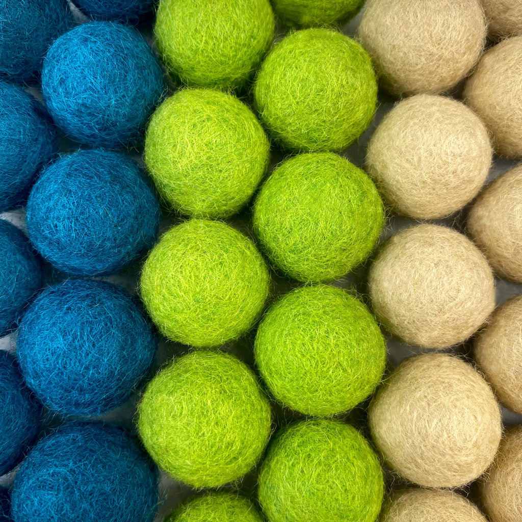 Island Cove Wool Felt Balls for Crafts & Sensory Play (50 Pack)