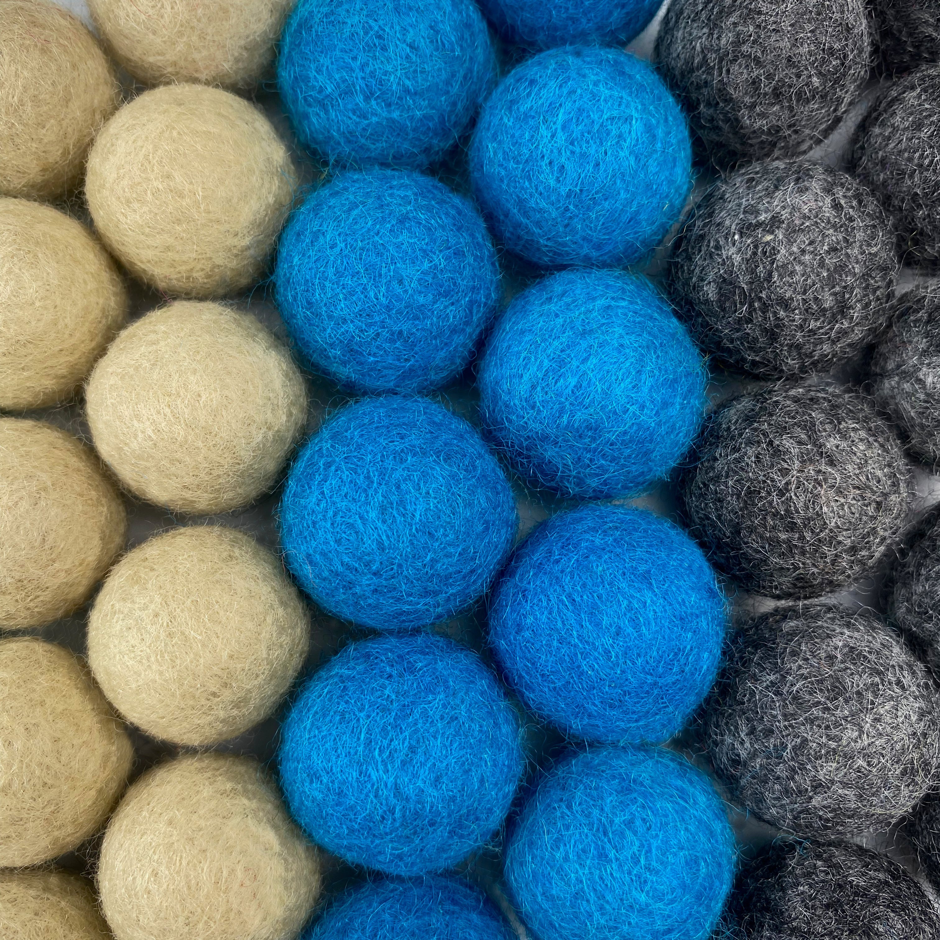 Island Cove Wool Felt Balls for Crafts & Sensory Play (50 Pack)